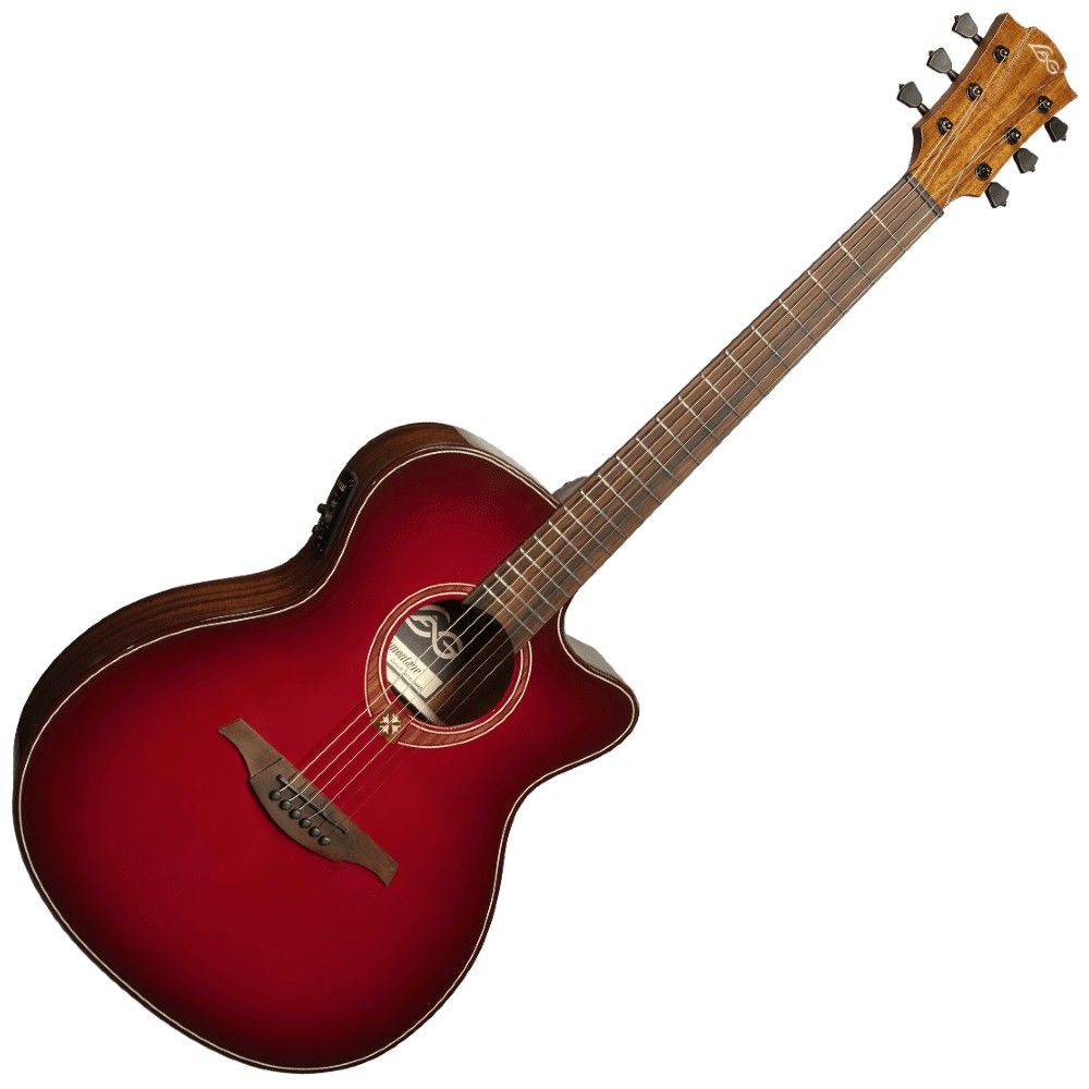 LAG Tramontane Auditorium Pan-Coupé Électro Special Edition Red Burst