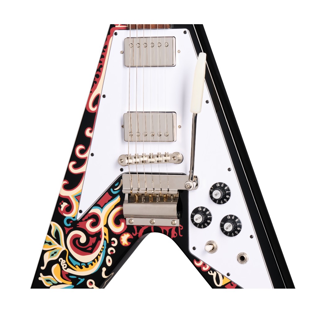 EPIPHONE Jimi Hendrix Love Drops Flying V bridge 1 EPIPHONE Jimi Hendrix Love Drops Flying V