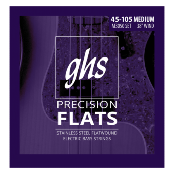 GHS Cordes Basses Filé Plat Stainless Steel Jeu Medium