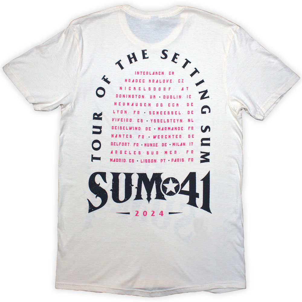 T-shirt SUM 41 Tour 24 Pink Skull