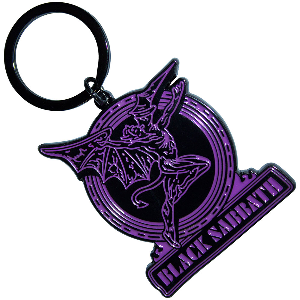 Porte-Clés BLACK SABBATH Purple Text Logo & Daemon