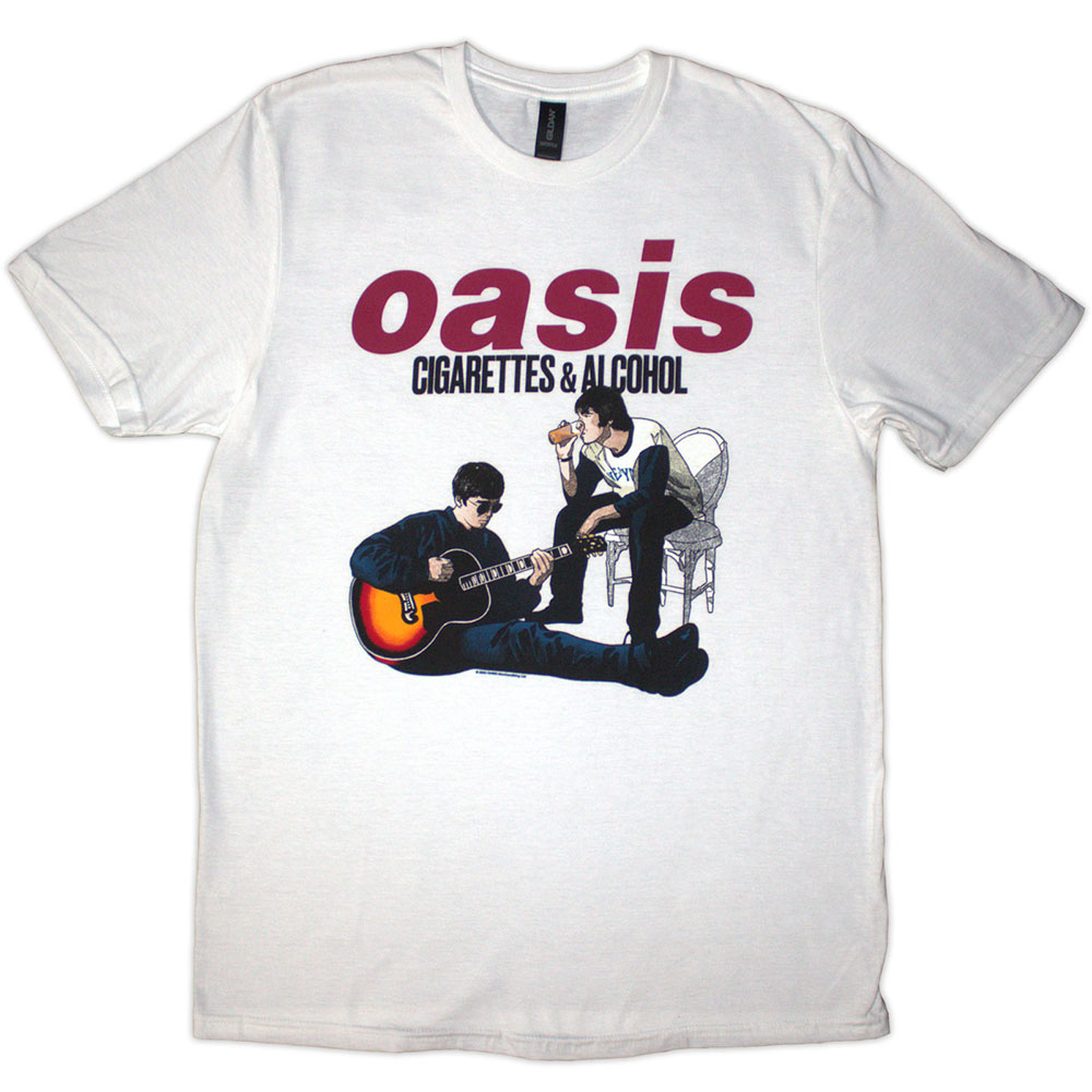 T-shirt OASIS Cigarettes And Alcohol Illustration