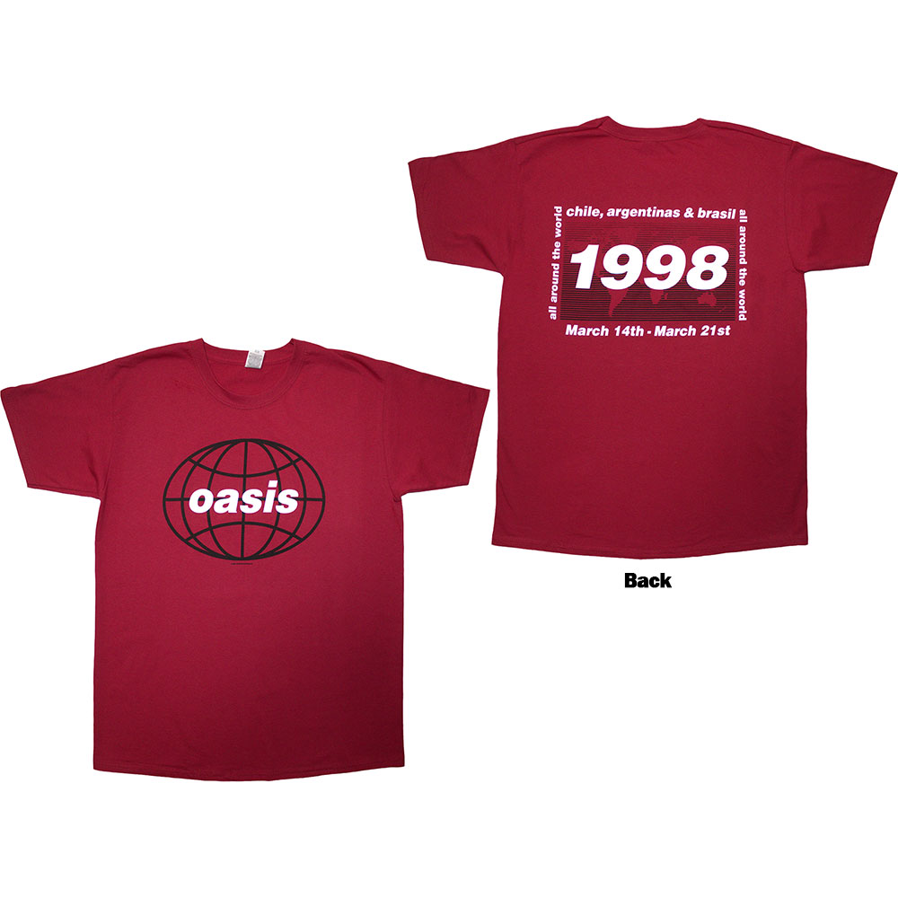 T-shirt OASIS 1998 World Tour South America T-shirt OASIS 1998 World Tour South America