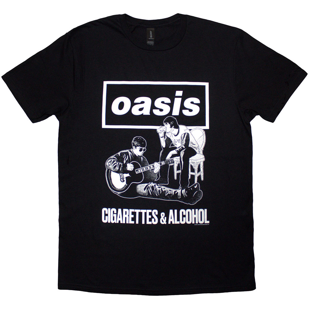 T-shirt OASIS Cigarettes And Alcohol Illustration Mono