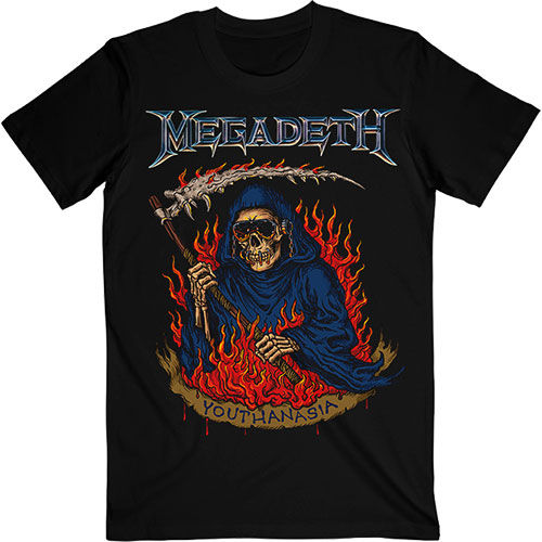 T-shirt MEGADETH Youthanasia Flames