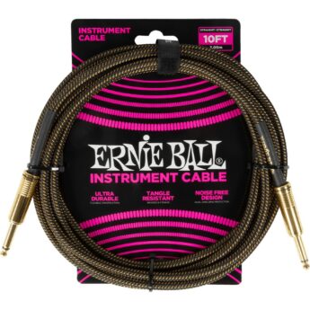 ERNIE BALL Cable Instrument Gaine Tressée Droit-Droit
