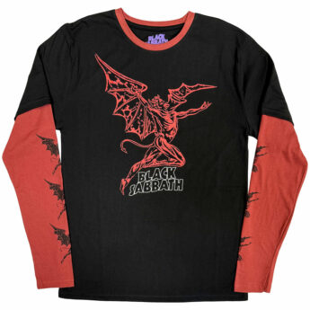 T-shirt BLACK SABBATH Red Henry Wavy Logo