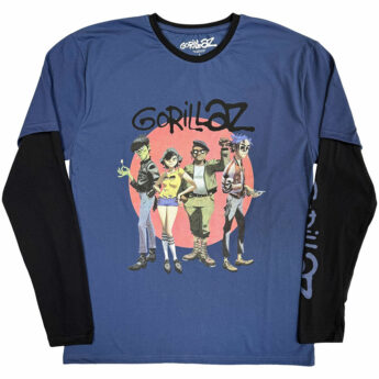 T-shirt GORILLAZ Group Circle Rise