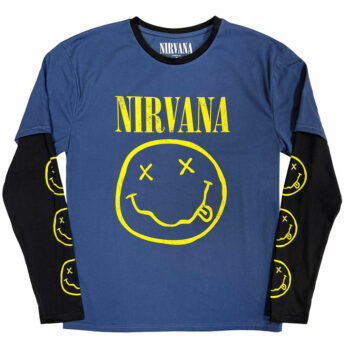 T-shirt NIRVANA Yellow Happy Face