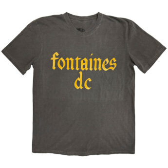 T-shirt FONTAINES DC Gothic Logo Stone Wash