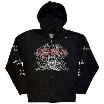 Sweat Zippé QUEEN Logo & Crest Outline