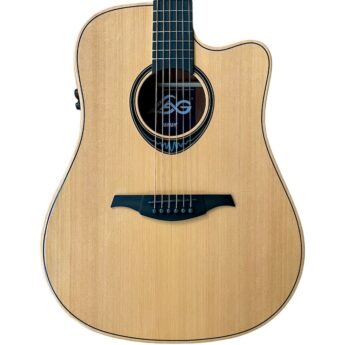 LAG Smart Guitar Bluewave 2 Dreadnought Pan Coupé Electro Naturel