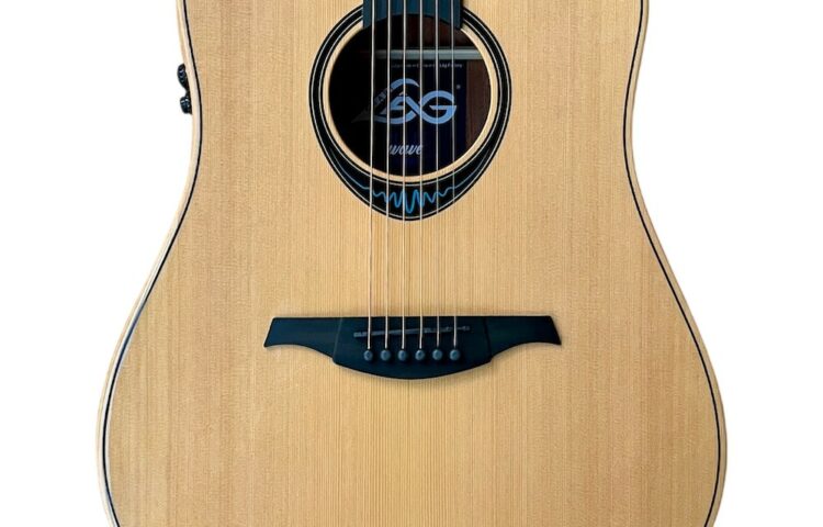 LAG Smart Guitar Bluewave 2 Dreadnought Pan Coupé Electro Naturel