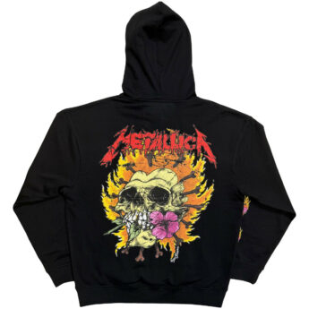 Sweat à capuche METALLICA Flower Skull