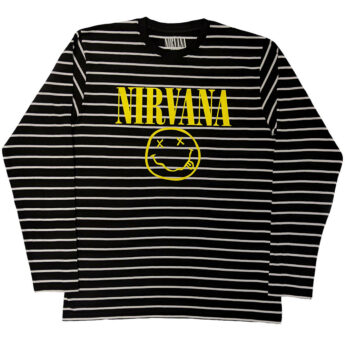 Sweat NIRVANA Yellow Happy Face Striped