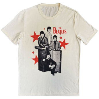 T-shirt THE BEATLES Red Stars