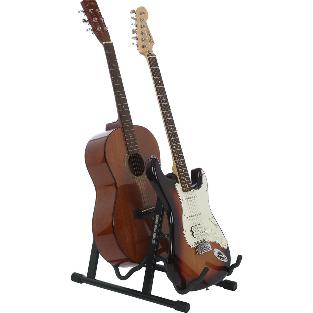 GATOR FRAMEWORKS Stand Double Guitare Universel GATOR FRAMEWORKS Stand Double Guitare Universel