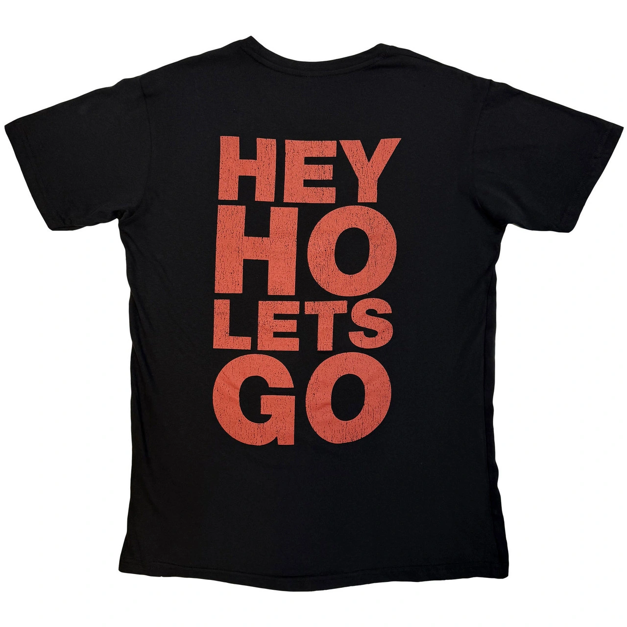 T-shirt RAMONES Hey Ho Red Block Text T-shirt RAMONES Hey Ho Red Block Text