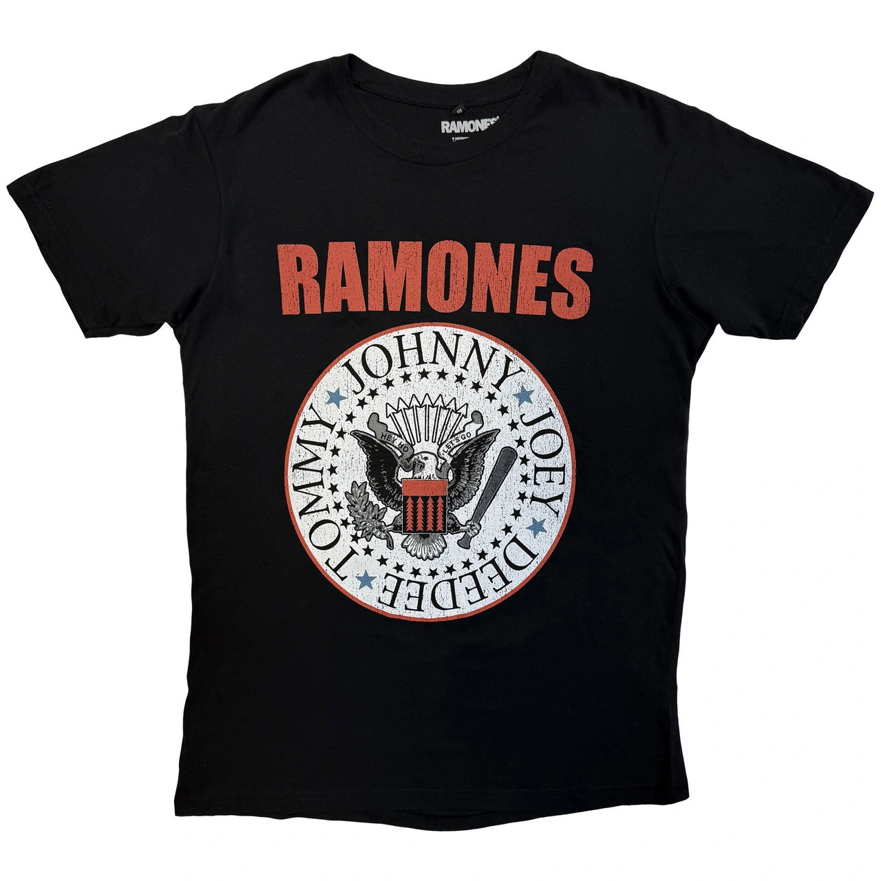 T-shirt RAMONES Hey Ho Red Block Text T-shirt RAMONES Hey Ho Red Block Text