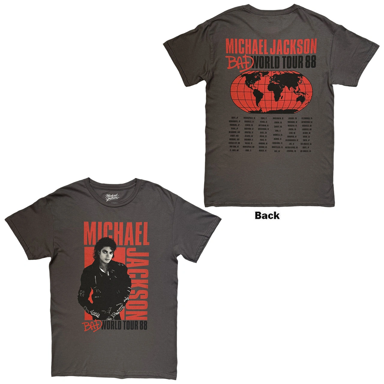 T-shirt MICHAEL JACKSON Bad World Tour '88 T-shirt MICHAEL JACKSON Bad World Tour '88