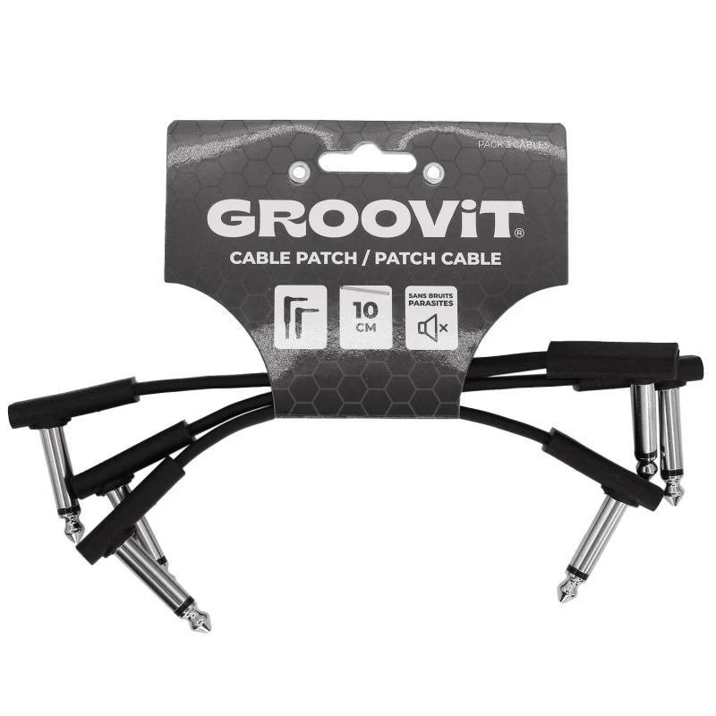 GROOVIT Pack 3 Cables Patch Plat 10 CM GROOVIT Pack 3 Cables Patch Plat 10 CM
