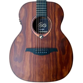 LAG Green Guitar Sauvage Travel Electro