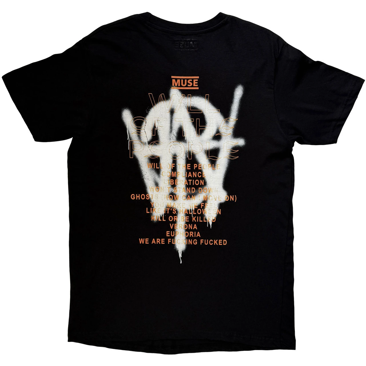 T-shirt MUSE Grafitti Tracklist T-shirt MUSE Grafitti Tracklist